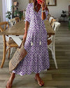 Patrisha - Vintage Print Bohème Kleid