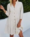 Aloysius - Fashion Knopfleiste Freizeitkleid