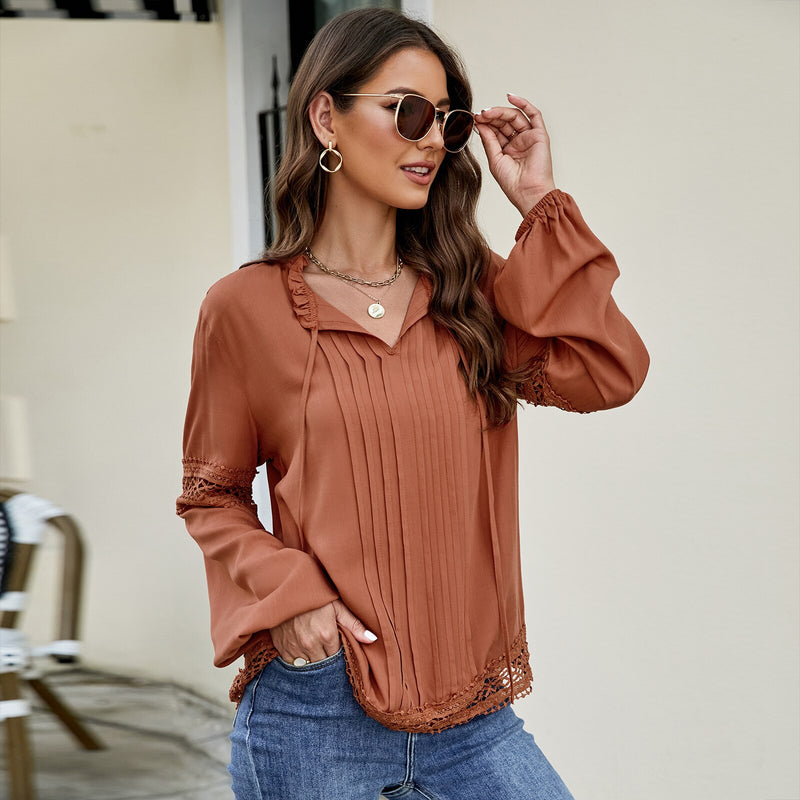 Alessya - Bluse mit Stehkragen