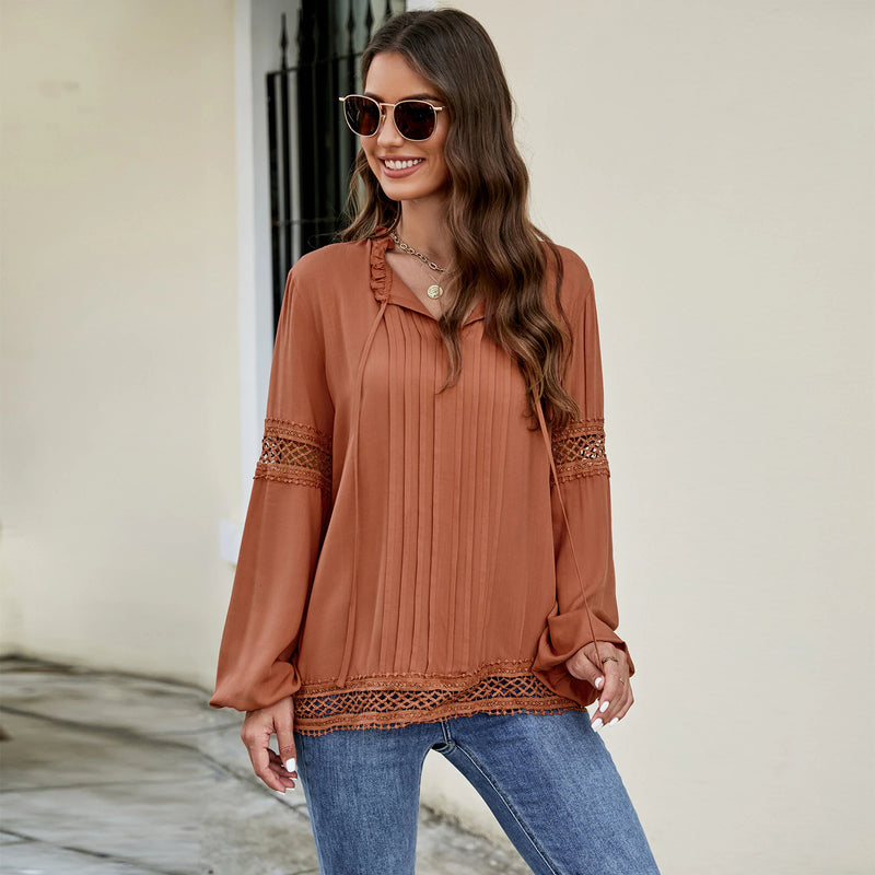 Alessya - Bluse mit Stehkragen