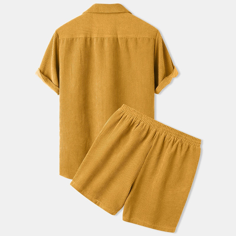 Llian - Cordhemd und Shorts im Set