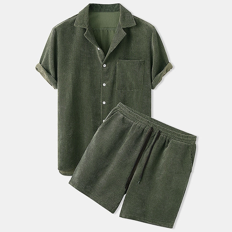 Llian - Cordhemd und Shorts im Set