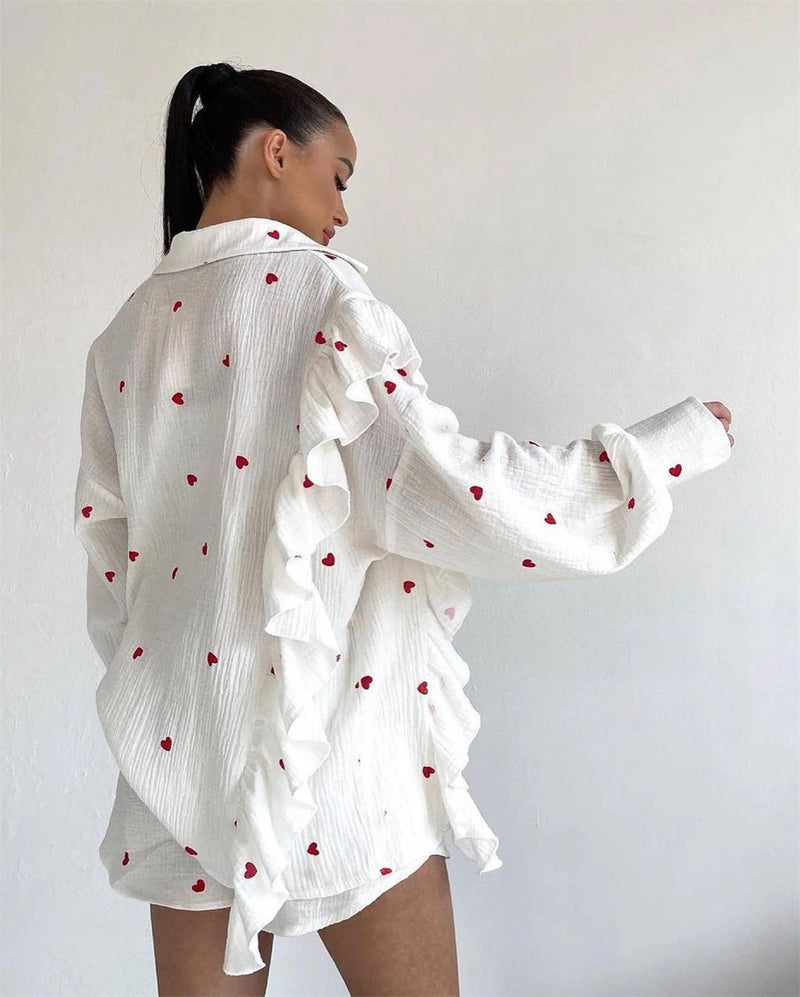 Aeron - Shirt und Shorts mit Herzmotiv