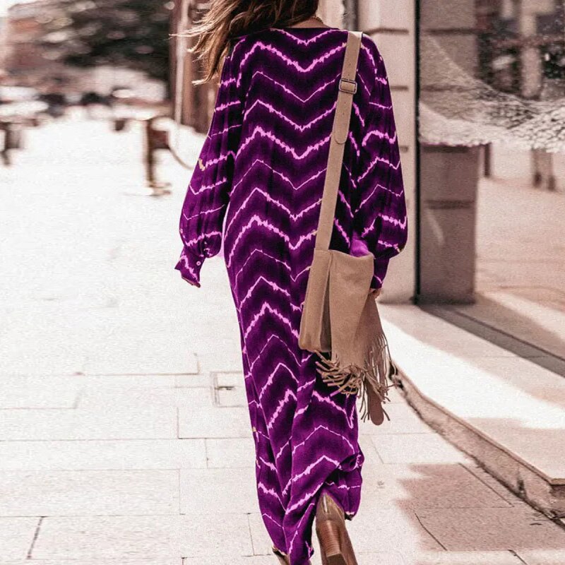Eleni - Maxikleid mit Laternenärmeln