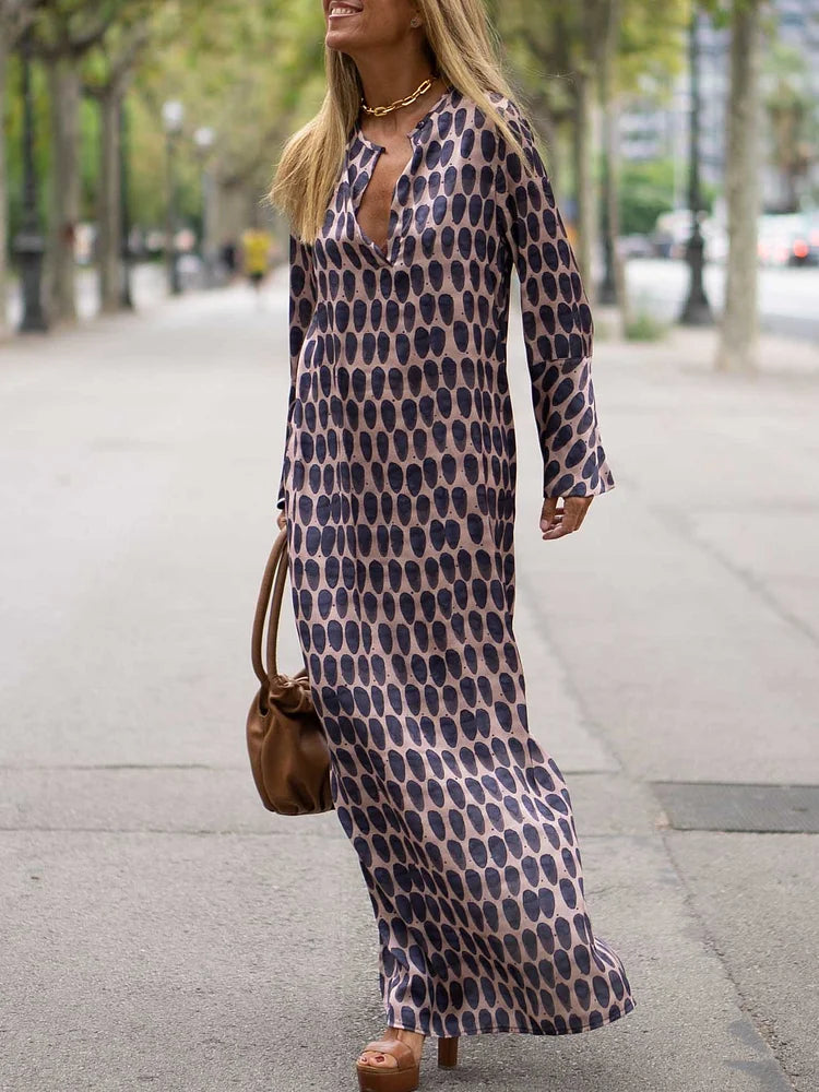Vale - Tiefes Strandkleid mit V Ausschnitt