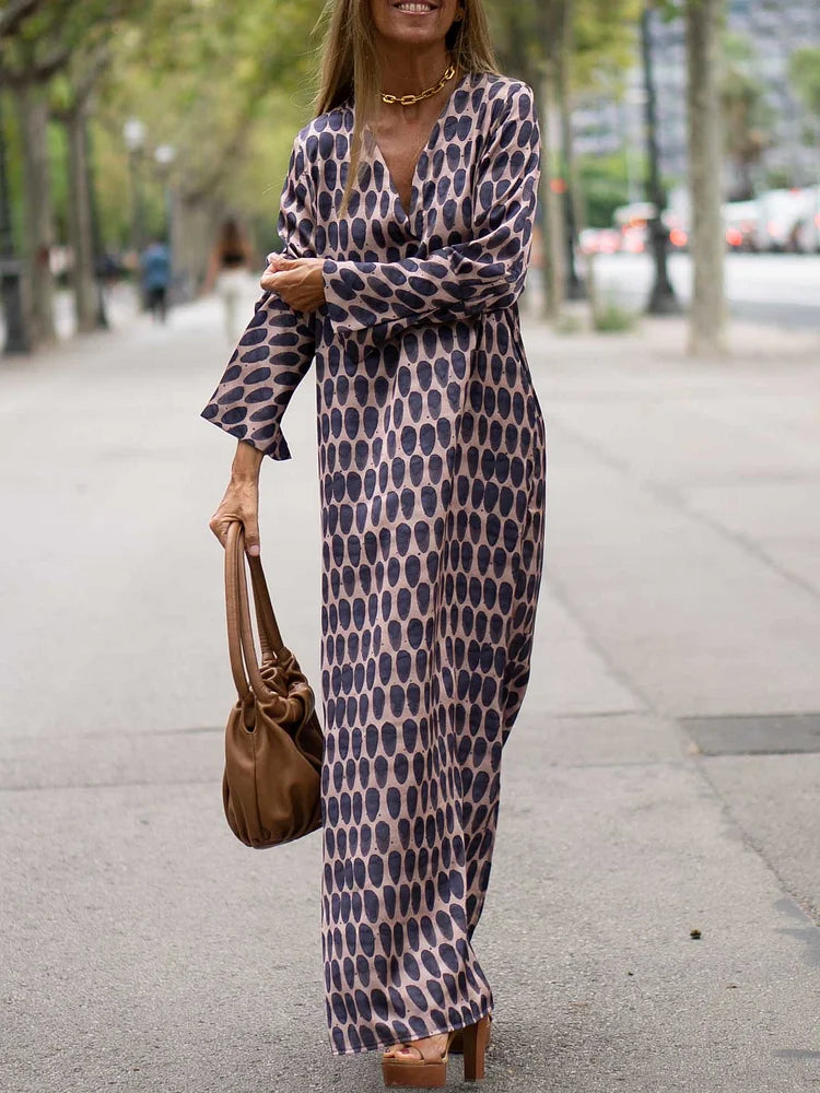 Vale - Tiefes Strandkleid mit V Ausschnitt
