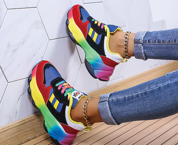 Fiora - Freizeit-Sneakers Klassisch Colorblock