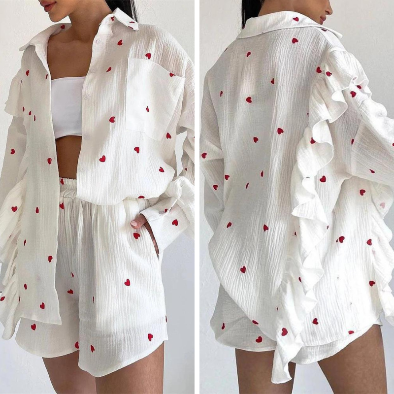 Aeron - Shirt und Shorts mit Herzmotiv