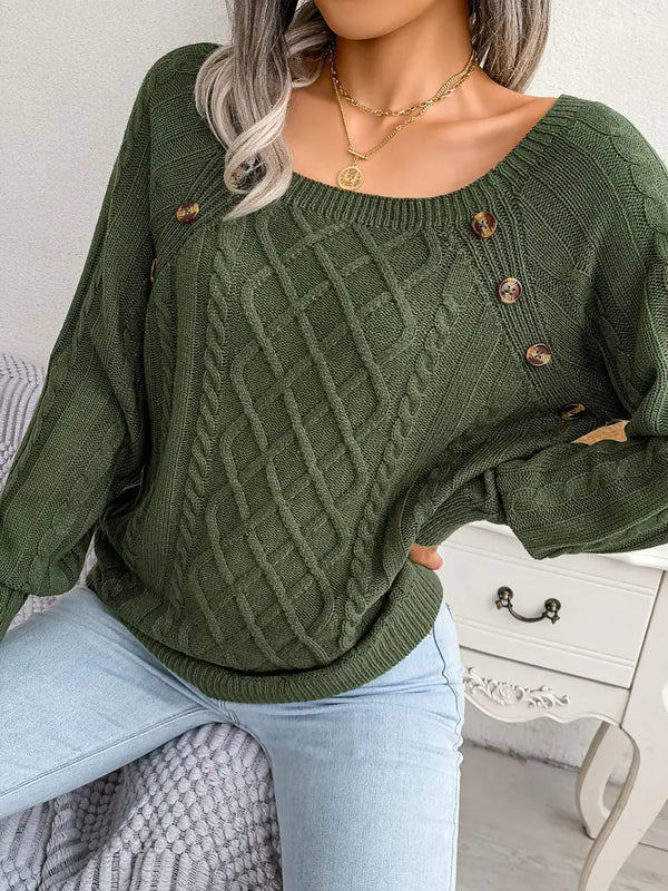 Alva™ - Strickpullover Mit Knöpfen