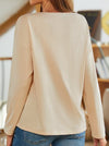 Audrey™ - Langärmeliges Sweatshirt mit Stehkragen und Knopfleiste