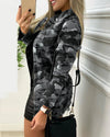 Valeria™ - Tarnfarbener Mantel Mit Knopfleiste