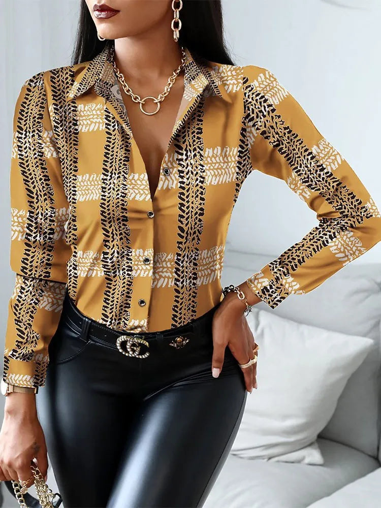 Noelle™ - Fashion Print Langarmhemden