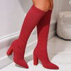 Novella™ - Sockenstiefel mit klobigem Absatz