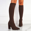 Novella™ - Sockenstiefel mit klobigem Absatz