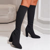 Novella™ - Sockenstiefel mit klobigem Absatz