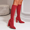 Novella™ - Sockenstiefel mit klobigem Absatz