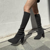 Novella™ - Sockenstiefel mit klobigem Absatz