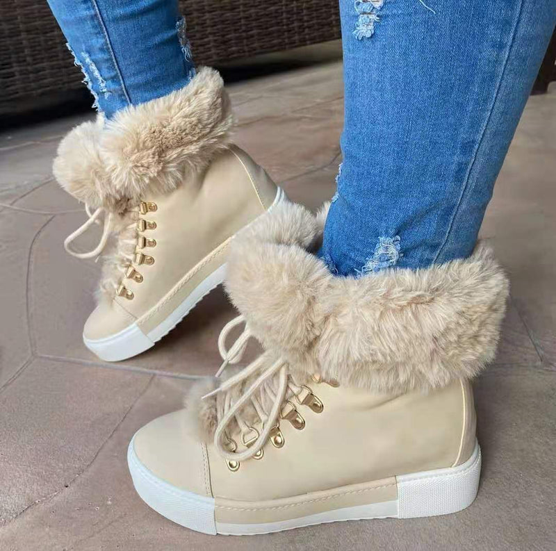 Juniper™ - Versteckter Keil Fuzzy Trim gefütterte Schneeschuhe