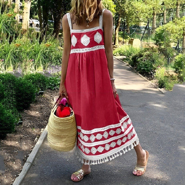 Janece - Sommerkleid Mit Quastenband