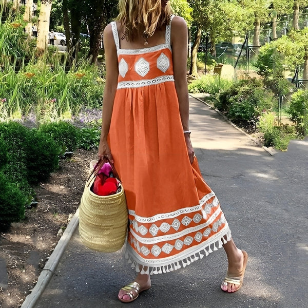 Janece - Sommerkleid Mit Quastenband