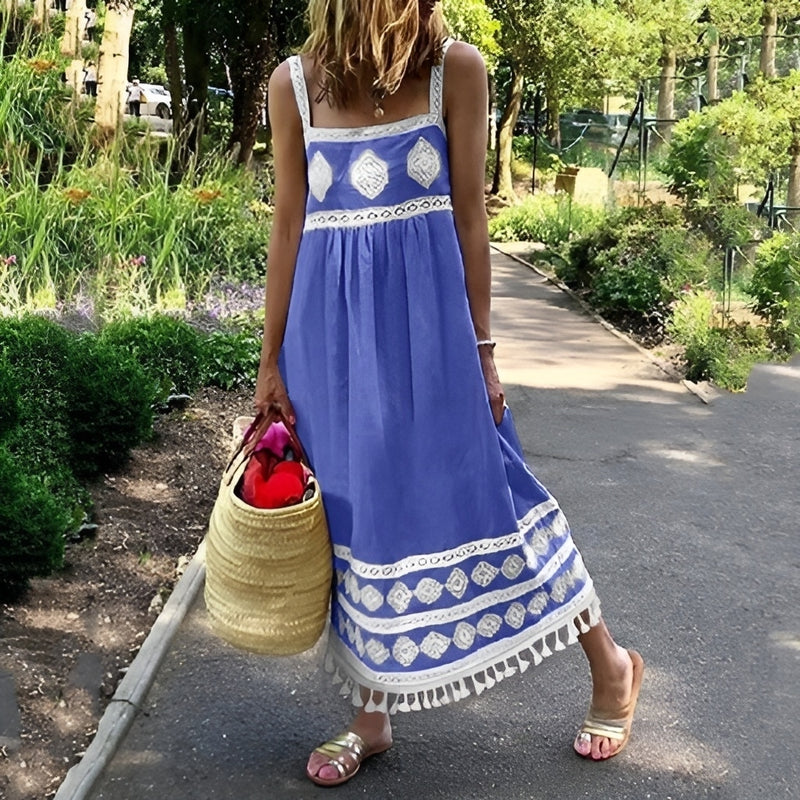 Janece - Sommerkleid Mit Quastenband