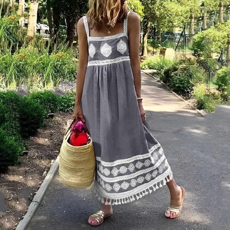 Janece - Sommerkleid Mit Quastenband