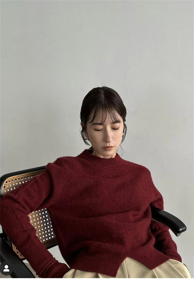 Katalina™ - Grüner einfarbiger Pullover – Lorena Fashion Katalina™ - Grüner einfarbiger Pullover – Lorena Fashion