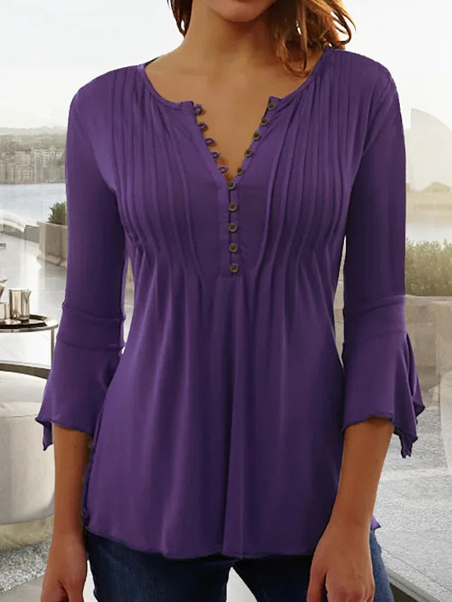 Emily™ - Solides Chiffonblusenhemd