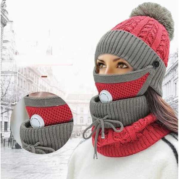 Mena™- Mütze mit Filter-Mundschutz und Nackenwärmer
