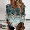 Maya™ - V Ausschnitt Vintage Druck