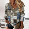 Maya™ - V Ausschnitt Vintage Druck