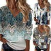 Maya™ - V Ausschnitt Vintage Druck