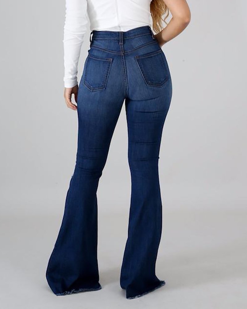 Hola™ - Zerrissene Flared Jeans