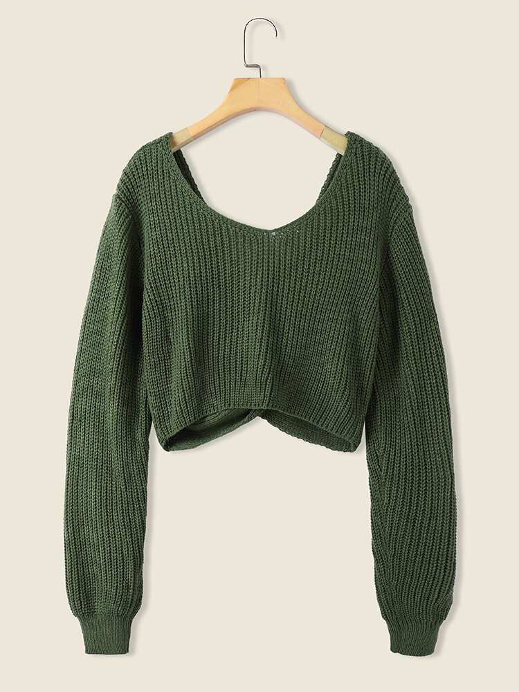 Evelyn™ -  Langärmeliger Pullover mit V-Ausschnitt