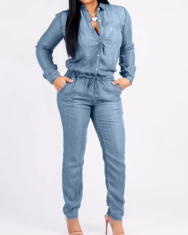 Alura™ - Jumpsuit im Denim-Taschen-Design