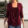 Dana™ - Elegante Pailletten Freizeitbluse