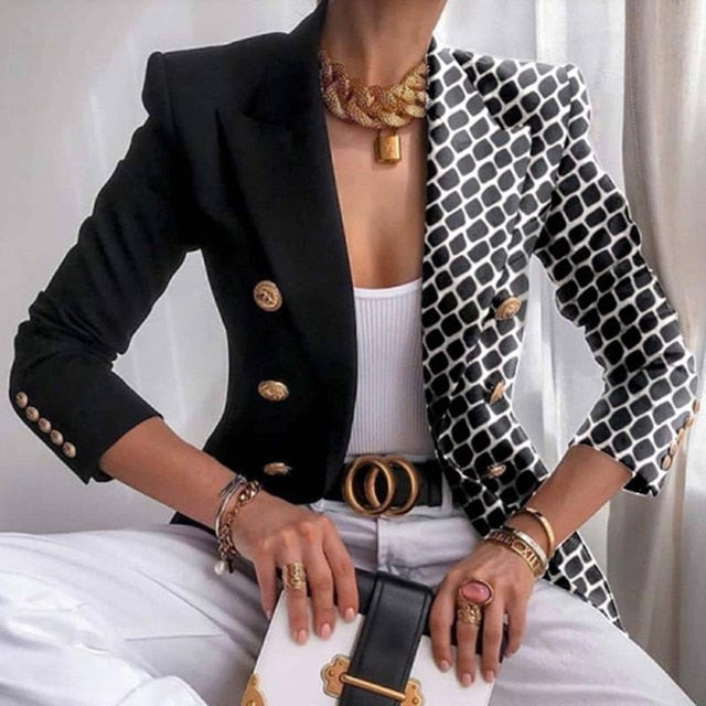 Gabriella™ - Eleganter Blazer Print Anzug