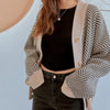 Alina™ - Gestreifte Strickjacke Mit Übergröße