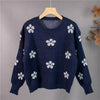 Arleth™ - Gestrickter Gänseblümchen-Pullover
