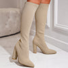 Novella™ - Sockenstiefel mit klobigem Absatz