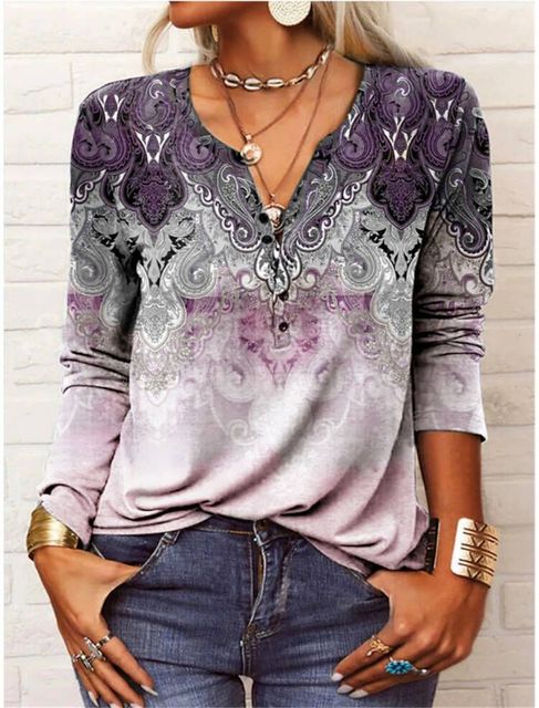 Lilia™ - Bedrucktes Bohemien Sweatshirt