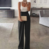 Esther™ - Gerade Latzhose Mit Hoher Taille
