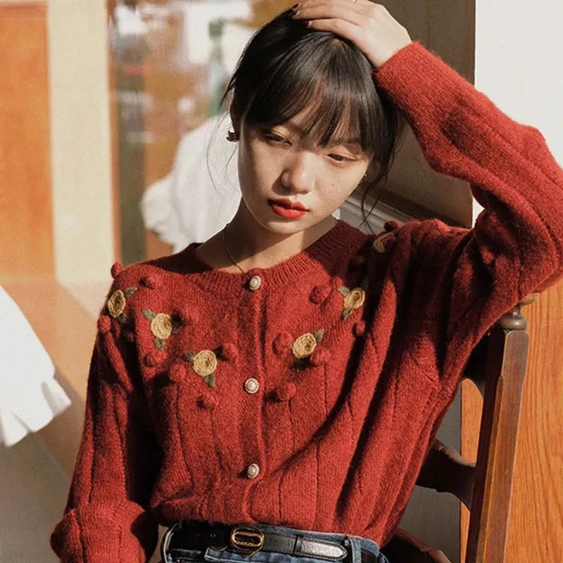 Chloe™ - Strickjacke Im Vintage-Stil