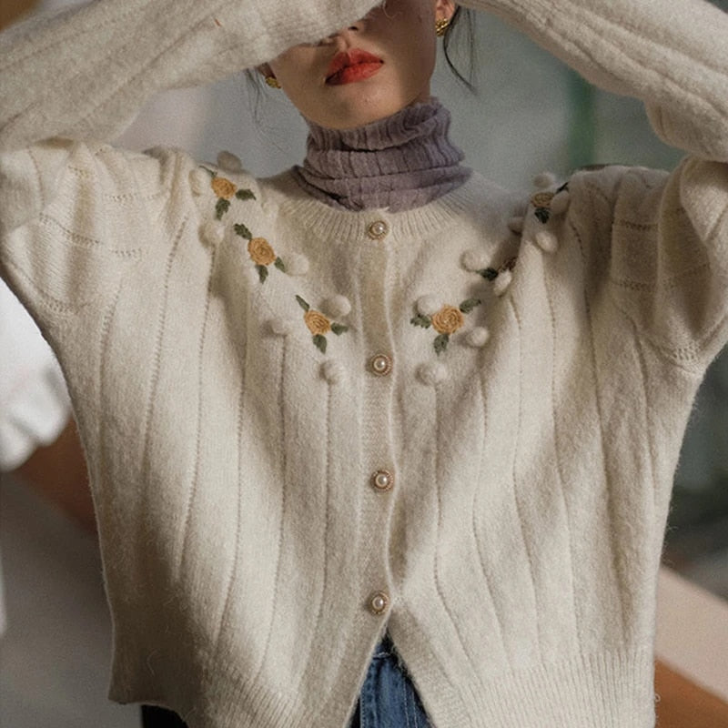 Chloe™ - Strickjacke Im Vintage-Stil