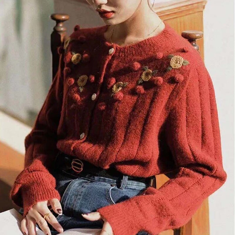 Chloe™ - Strickjacke Im Vintage-Stil