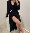 Fleura™ - Elegantes Langes Hemdkleid