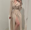 Fleura™ - Elegantes Langes Hemdkleid