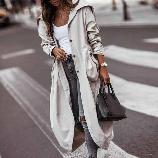 Cera™ - Karierter Trenchcoat mit Kontrast