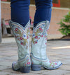 Dura™ - Stickereistiefel mit klobigem Absatz