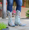 Dura™ - Stickereistiefel mit klobigem Absatz